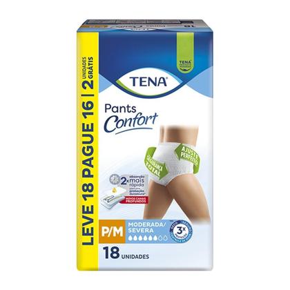 Imagem de Fralda Descartável Adulto Tena Pants Confort P/M - 4 Embalagens com 18 Unidades - 72 Tiras