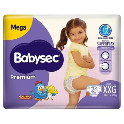 Imagem de Fralda Descartável Babysec Premium Roxa Todos os Tamanhos