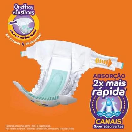 Imagem de Fralda Descartável Bebê Pom Pom Derma Protek Proteção De Mãe 4 a 9KG Tamanho M 86 Tiras