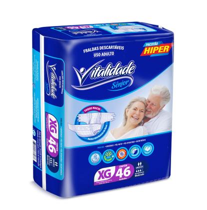 Imagem de Fralda Descartável Geriátrica Adulto Vitalidade Sênior Direto da Fábrica Barato