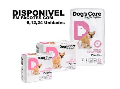 Imagem de Fralda Descartável Higiênica P/cães Fêmea Dogs Care 12 Un P