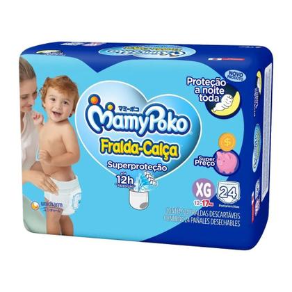 Imagem de Fralda Descartável Mamypoko Calça Superproteção XG 24 Unidades