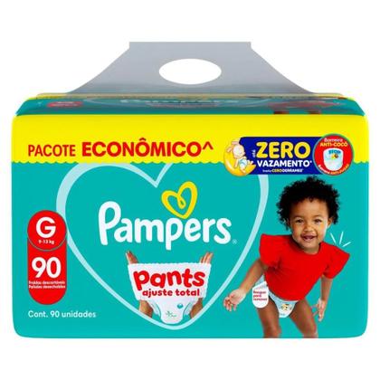 Imagem de Fralda Descartável Pampers Pants Ajuste Total G 90 Unidades