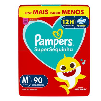 Imagem de Fralda Descartável Pampers Supersequinha Jumbo M 90 Tiras
