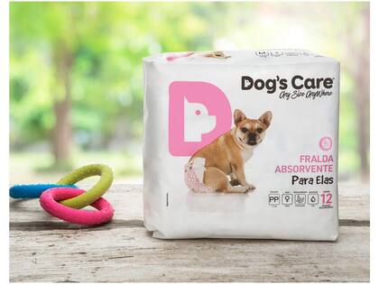 Imagem de Fralda Descartável para Cachorro Fêmea PP - Dogs Care Para Elas 12 Unidades