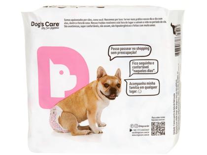 Imagem de Fralda Descartável para Cachorro Fêmea PP - Dogs Care Para Elas 12 Unidades