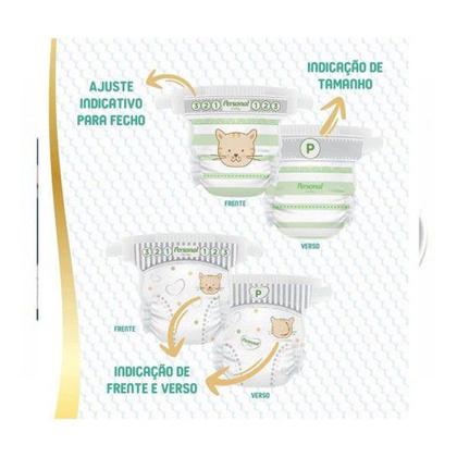 Imagem de Fralda descartável personal baby premium m c/34 unidades 5 à 9,5kg