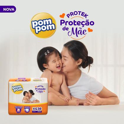 Imagem de Fralda Descartável Pom Pom Protek Hiper M 80 Unidades