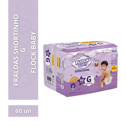 Imagem de Fralda Descartável Shortinho Flock Baby G 60 Unidades