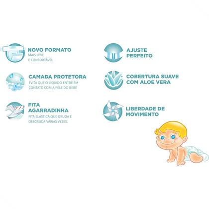 Imagem de Fralda Descartável Toquinho De Gente Confort Sec Super - P 96 fraldas por pacote