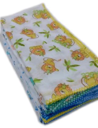 Imagem de Fralda Estampada Luxo 70x70 Com Crochê Kit Com 5 Pçs