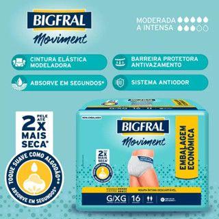 Imagem de Fralda Geriátrica Adulto Descartável Unissex Tipo Calça Bigfral Moviment G XG