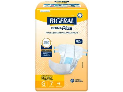 Imagem de Fralda Geriátrica Bigfral Derma Plus G 7 Unidades