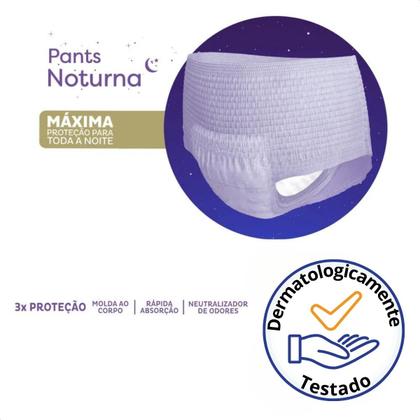 Imagem de Fralda Geriátrica Calcinha Cueca Descartável Pants Noturna - P/M