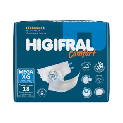 Imagem de Fralda Geriatrica Higifral Confort Mega