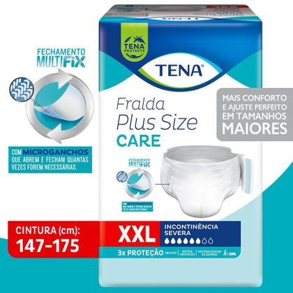 Imagem de Fralda Geriátrica Tena Plus Size Care XXL com 8 Unidades