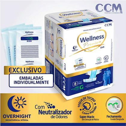 Imagem de Fralda Geriátrica Wellness Premium G com 08 Fraldas