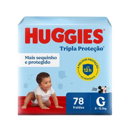 Imagem de Fralda Huggies Tripla Protecao G 78 Unidades