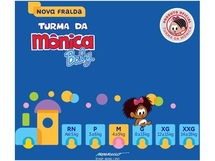 Imagem de Fralda Infantil Turma da Mônica Baby Mega Tamanho M 50 Fraldas Descartáveis
