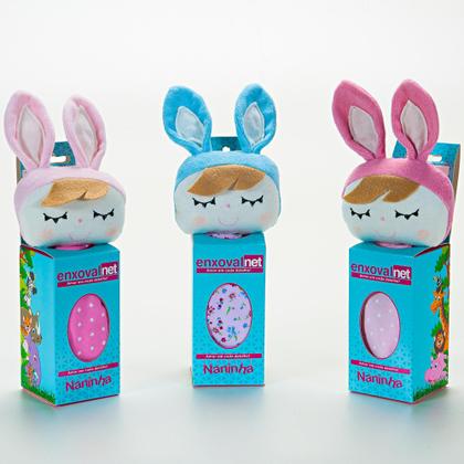 Imagem de Fralda Naninha Bonequinha Metoo Com Prendedor de Chupeta 01 Peça Sono Tranquilo Anti Alérgica