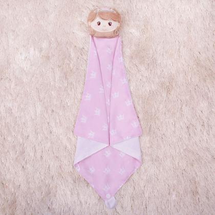 Imagem de Fralda Naninha Realeza Para Sono Tranquilo Pelúcia Fofa Com Prendedor de Chupeta