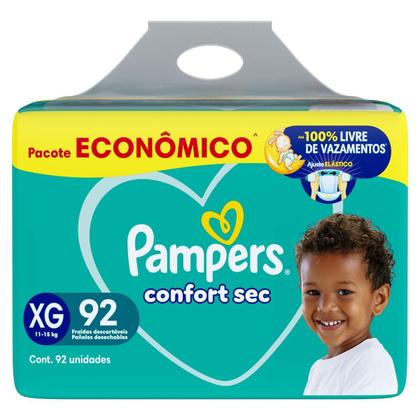 Imagem de Fralda Pampers Confort Sec Tamanho XG (11-15kg) 92 Unidades