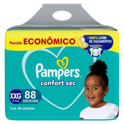 Imagem de Fralda Pampers Confort Sec Tamanho XXG (14-18kg) 88 Unidades