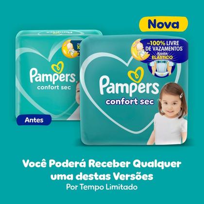 Imagem de Fralda Pampers Confort Sec Tamanho XXXG 44 Unidades Descartáveis