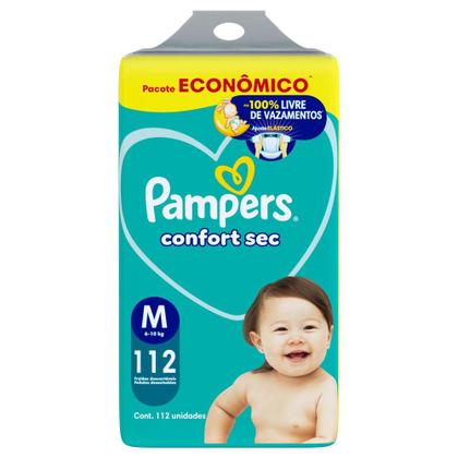 Imagem de Fralda Pampers ConfortSec Tam. M 6 a 10Kg 112 Unidades