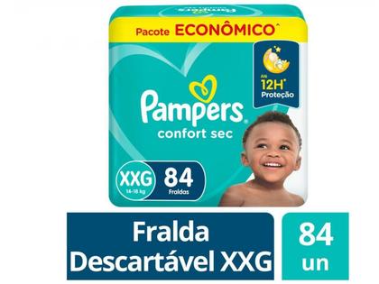 Imagem de Fralda Pampers ConfortSec Tam. XXG 14kg a 18kg 84 Unidades