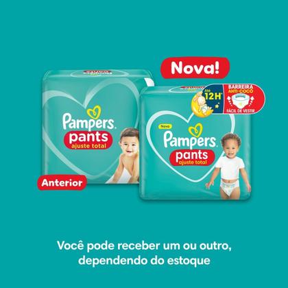 Imagem de Fralda Pampers Pants Ajuste Total Tamanho XG com 86 Unidades Descartáveis