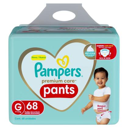 Imagem de Fralda Pampers Premium Care Pants Calça Tam. G 9 a 13kg 68 Unidades