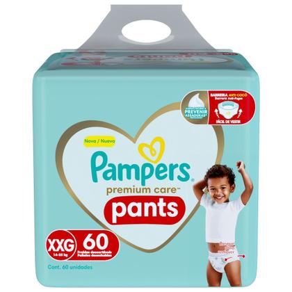 Imagem de Fralda Pampers Premium Care Pants Calça Tam. XXG 14 a 25kg 60 Unidades