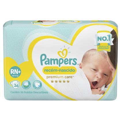 Imagem de Fralda Pampers Premium Care RN+ 36 Unidades