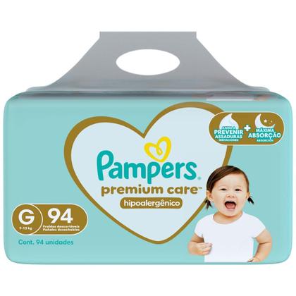 Imagem de Fralda Pampers Premium Care Tamanho G (9-13kg) 94 Unidades