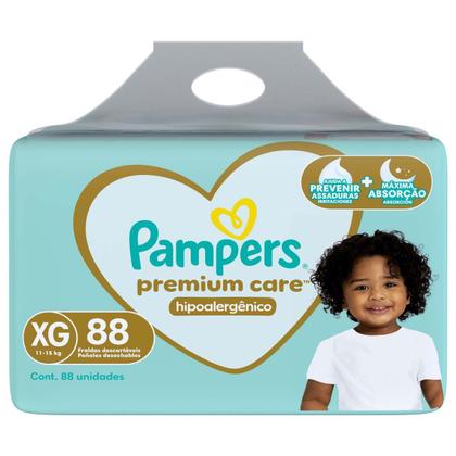 Imagem de Fralda Pampers Premium Care Tamanho XG (11-15kg) 88 Unidades