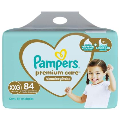 Imagem de Fralda Pampers Premium Care Tamanho XXG  (14-18kg) 84 Unidades