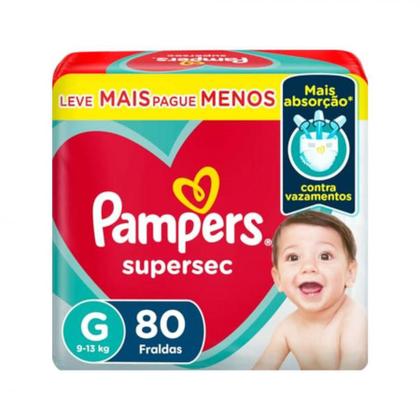 Imagem de Fralda Pampers Supersec G 80 Unidades 