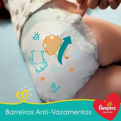 Imagem de Fralda Pampers Supersec tamanho P kit c/ 04 pacotes