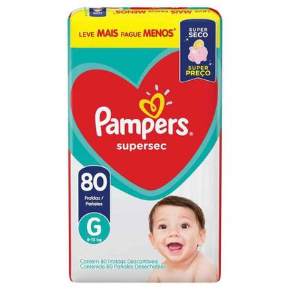 Imagem de Fralda Pampers Supersequinha Jumbo G 80 Unidades
