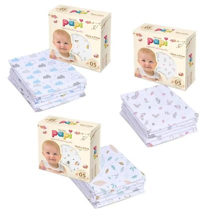 Imagem de Fralda Papi Especial Com Bainha Estampada 70x67 Tecido Duplo - Papi Textil