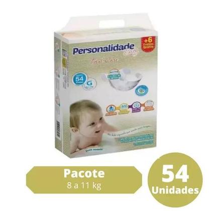 Imagem de Fralda Personalidade Baby Total Care 2 Pacotes Tamanho G Com 108 Unidades De 8 a 11kg