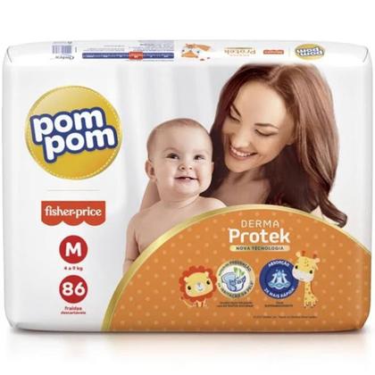 Imagem de Fralda pom pom  fisher price derma protek M C/86 fraldas