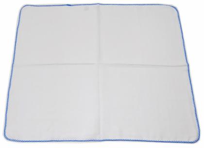 Imagem de Fralda Quadriculada 68x68 Com Crochê Kit Com 5 Pçs