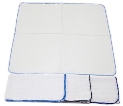 Imagem de Fralda Quadriculada 68x68 Com Crochê Kit Com 5 Pçs