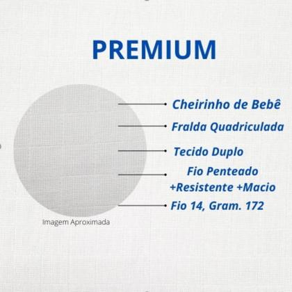 Imagem de Fralda Quadriculada Premium Branca 5 Metros