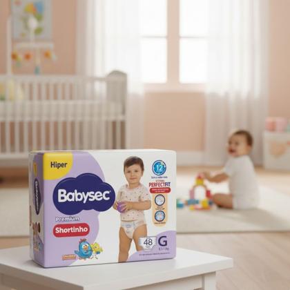 Imagem de Fralda Shortinho Babysec Premium Tamanho G com 48 Fraldas Descartáveis