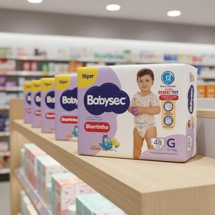 Imagem de Fralda Shortinho Babysec Premium Tamanho G com 48 Fraldas Descartáveis