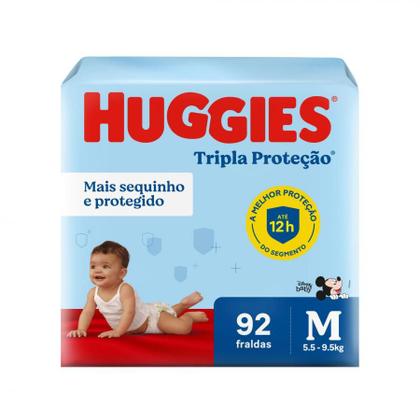 Imagem de Fralda Tripla Protecao M Huggies 92 Unidades 