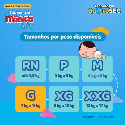 Imagem de Fralda Turma da Mônica Baby Jumbo G com 24un